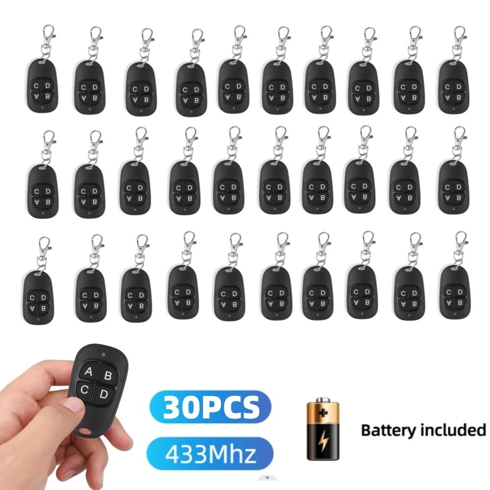 5-50pcs 433MHz Remote Control Universal Garage Remote 4 Buttons Duplicator Controller Replacement Wireless Car Keys for Garage