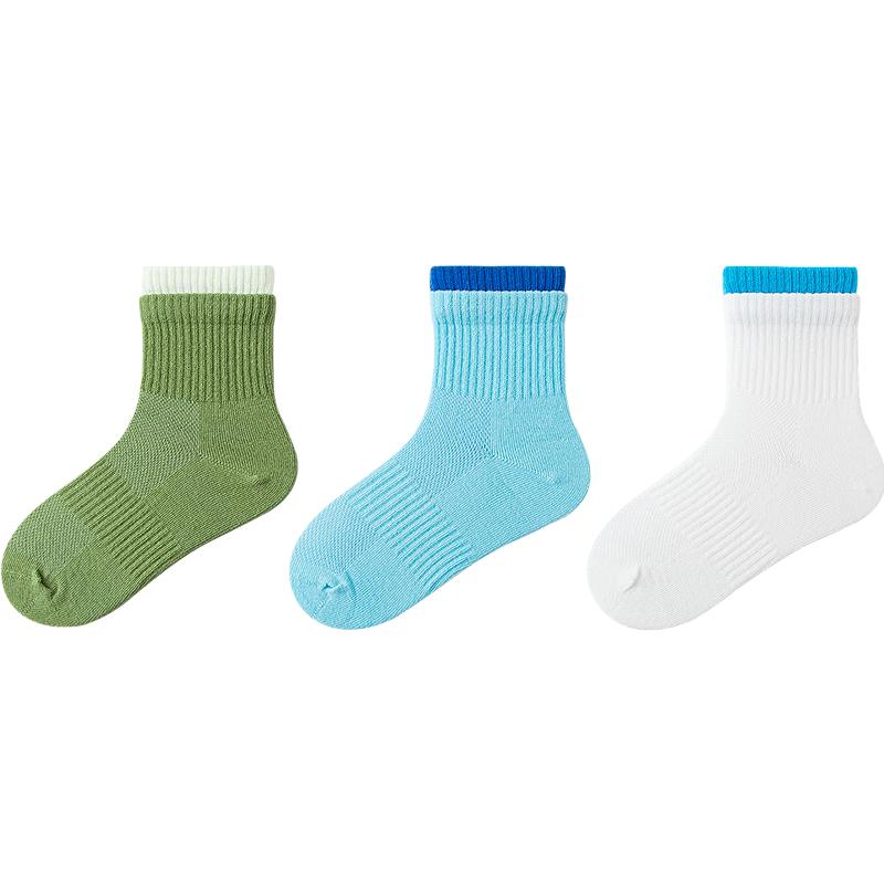

Mini Balabala Kids 3-Pair Soft Breathable Cotton Socks 160