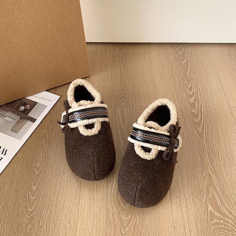Women's Fur One Thick Sole Winter Lightweight Warm Snow Boots Non-slip Wear-resistant Casual Sports Cotton Boots Fur Shoes