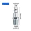 European-Male Thread 1/4PT Quick Connect Pneumatic Plug, High-Pressure Air Hose Connector.