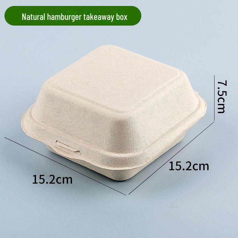 

Экологичная коробка для завтрака из крафт-бумаги - биоразлагаемая и пищевого класса для фаст-фуда Natural 50-pack