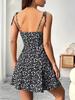 Spring A-Line Waist-Hugging Short Skirt 2025: European & American Casual Slimming Dress