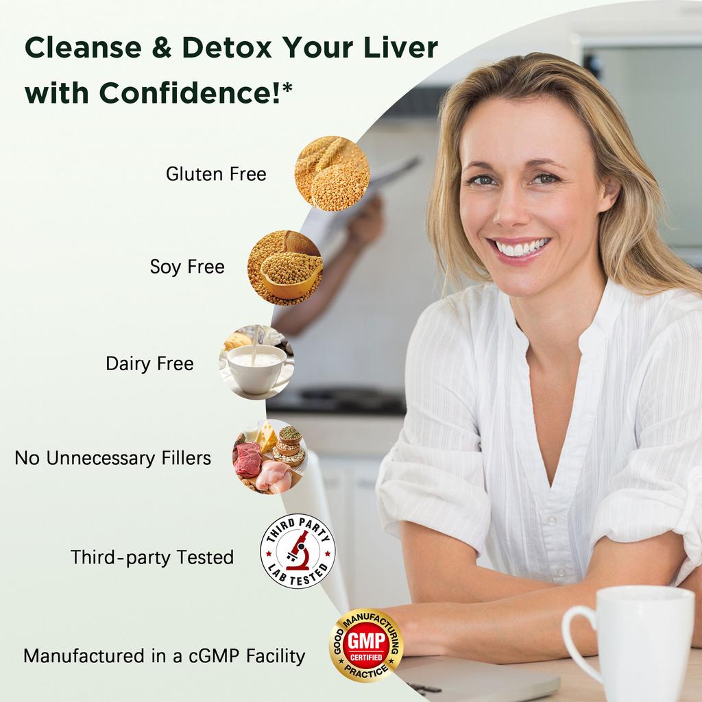 Milk Thistle and Dandelion Root Complex Capsules, Natural Plant Extracts, Aids Daily Metabolism, Dietary Supplement, Suitable for Adults.
