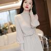 Herbst und Winter Neues Strickkleid Damen Unterwäsche Mittellang Knie Über Taille Stil Pullover Unterteil Rock