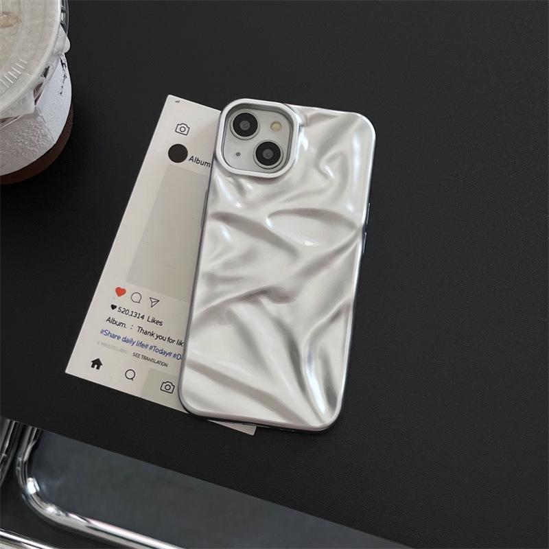 Matte Silber Weiche Hülle für iPhone 13/14/16 Pro Max, iPhone 15 und iPhone 17 Pro.