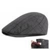 Men's Newsboy Hat Flat Cap Cotton Adjustable Breathable Irish Cabbie Ivy Cap for Driving And Hunting