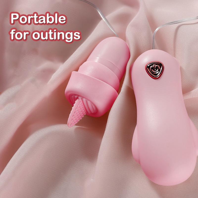 Vibratore a Doppio Salto Uovo Pallottola Vibrante Stimolatore Clitorideo Punto G Succhiante Vibratore Clitoride Vagina Femminile Masturbazione Giocattoli Sessuali