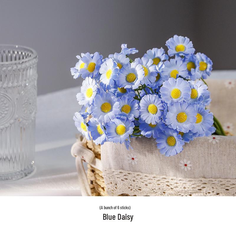 Nordic Dining Table Small Daisy Chamomile Silk Flower Bouquet for Home Decor