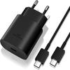 USB C 25W kiirlaadija seinakontakti jaoks koos USB C kuni Type C kiirlaadimiskaabliga Samsung Galax S25 24 S23 S22 S21 S20 Note 10 jaoks, IPhone 15 16