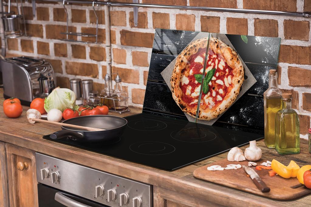 SZKLANA PŁYTA OCHRONNA NA KUCHENKĘ 90x52 PIZZA