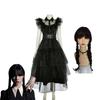 Addams Family Wednesday Costume Anime Ball Women Uniform Outfit Dress Suit