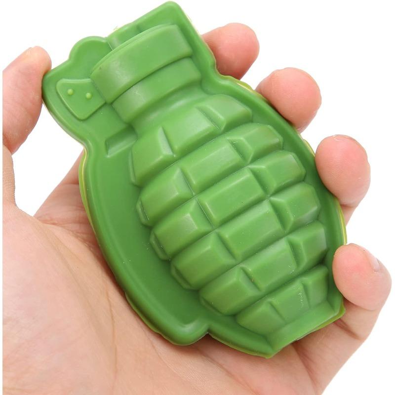 1set 3D Grenade Ice Mold, Silicone Mold for Whiskey Cocktail Party, Creative Big Ice Cube Maker, Fun Gift for Men &Military Fans