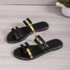 Mode Slipper Anti-Rutsch Peeptoe Damen Freizeit Pantoletten Leichtgewichtige Strandschuhe Bequeme Flache Schuhe Zapatos De Mujer Pantoletten Damen
