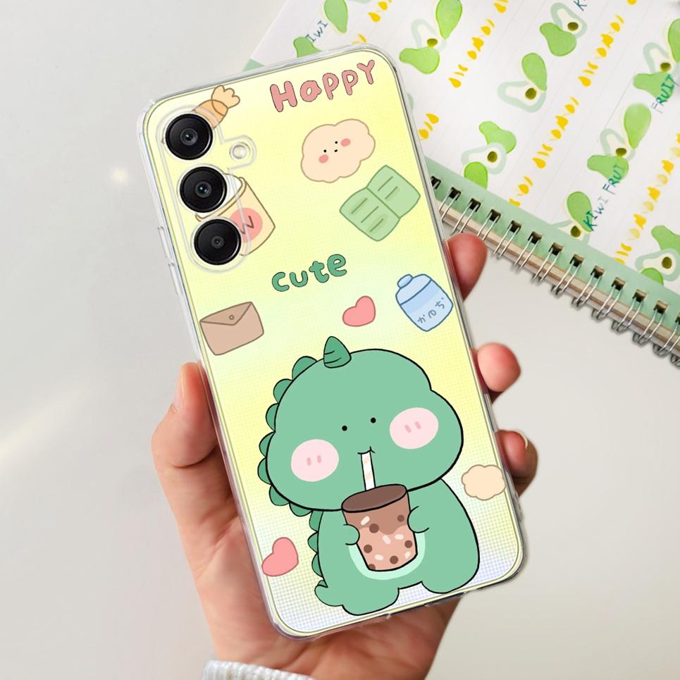 For Samsung Galaxy A25 5G 2023 Case Samsung A15 5G A35 A555G Transparent Soft TPU Etui With Fashion Pattern Galaxy A15 4G Cover