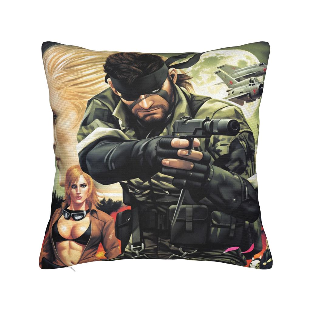 Pillow Case Fanart MGS Gaming Comfy Pillow Cover For Living Room Bed Chair Vintage Pillowcases
