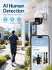 AIOOK Dual lens HD 10MP outdoor camera 5X ZOOM WIFI camera mobile tracking full-color night vision two-way intercom ICSEE APP