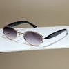 KAMMPT Oval Sunglasses Women 2026 New Vintage Metal Rim Casual Shades Trendy Stylish Retro Luxury Brand Design Decor Sun Glasses