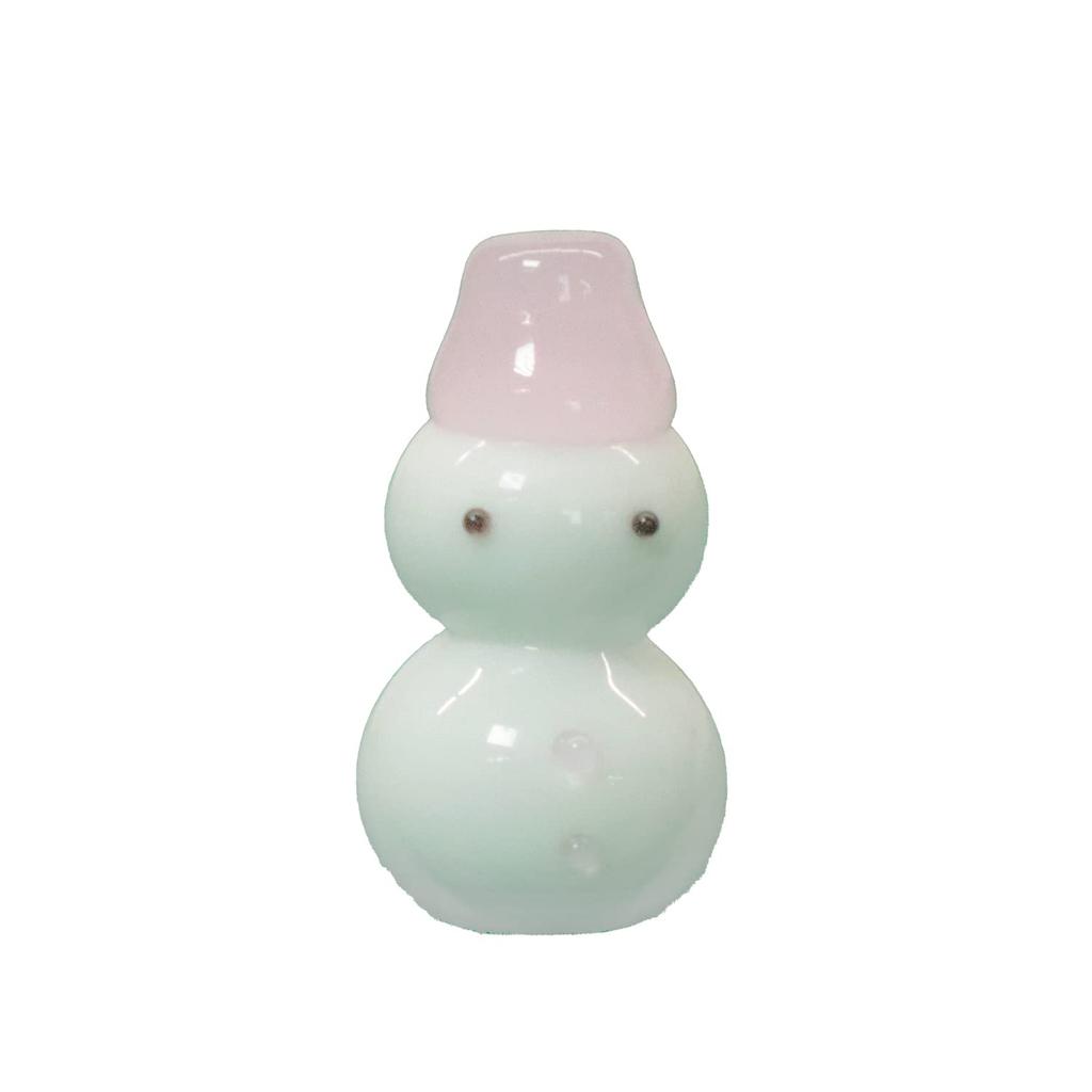 Castle Enterprise Cute Glass Craft Petit Series Snowman (Pink)