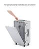 Super Thick Aluminum-Alloy Suitcase, 20-Inch Side-Opening, 24-Inch Front-Opening, 26-Inch Trolley Case for Men and Women