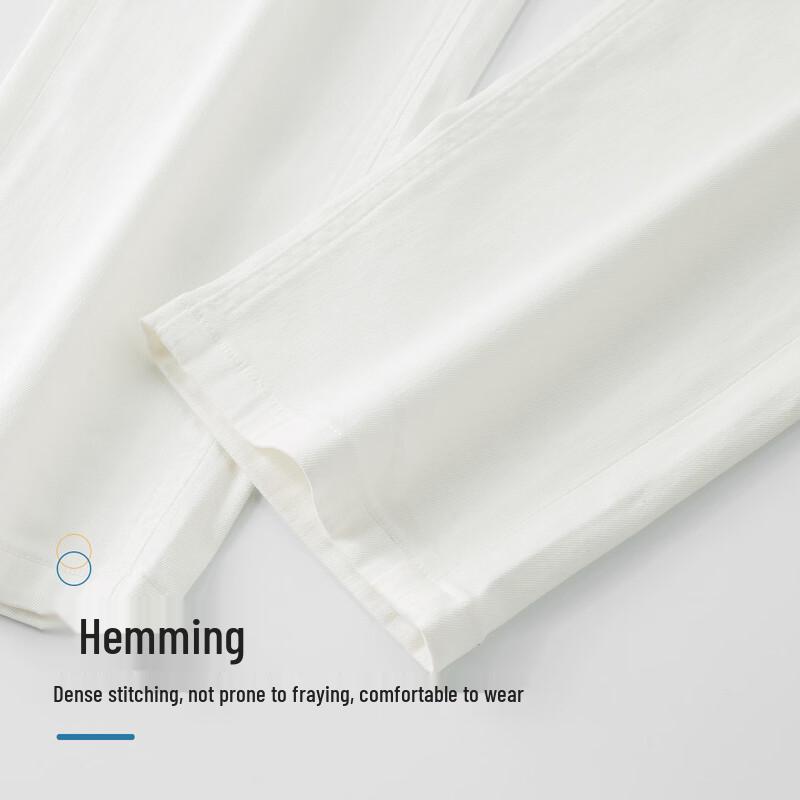 MONTAGUT Men's JG White High-Elastic Denim Pants