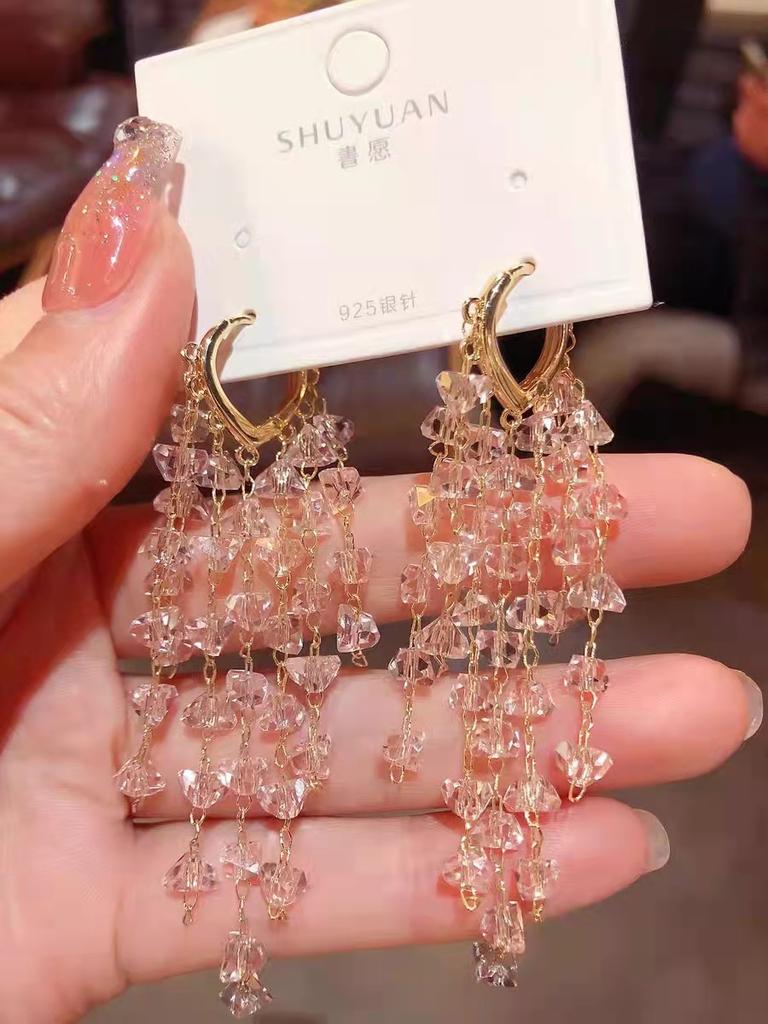 Tassel Earrings: Trendy  Affordable Luxury  Unique Design  High-end Long Drop Earrings  Distinctive Ear Jewelry