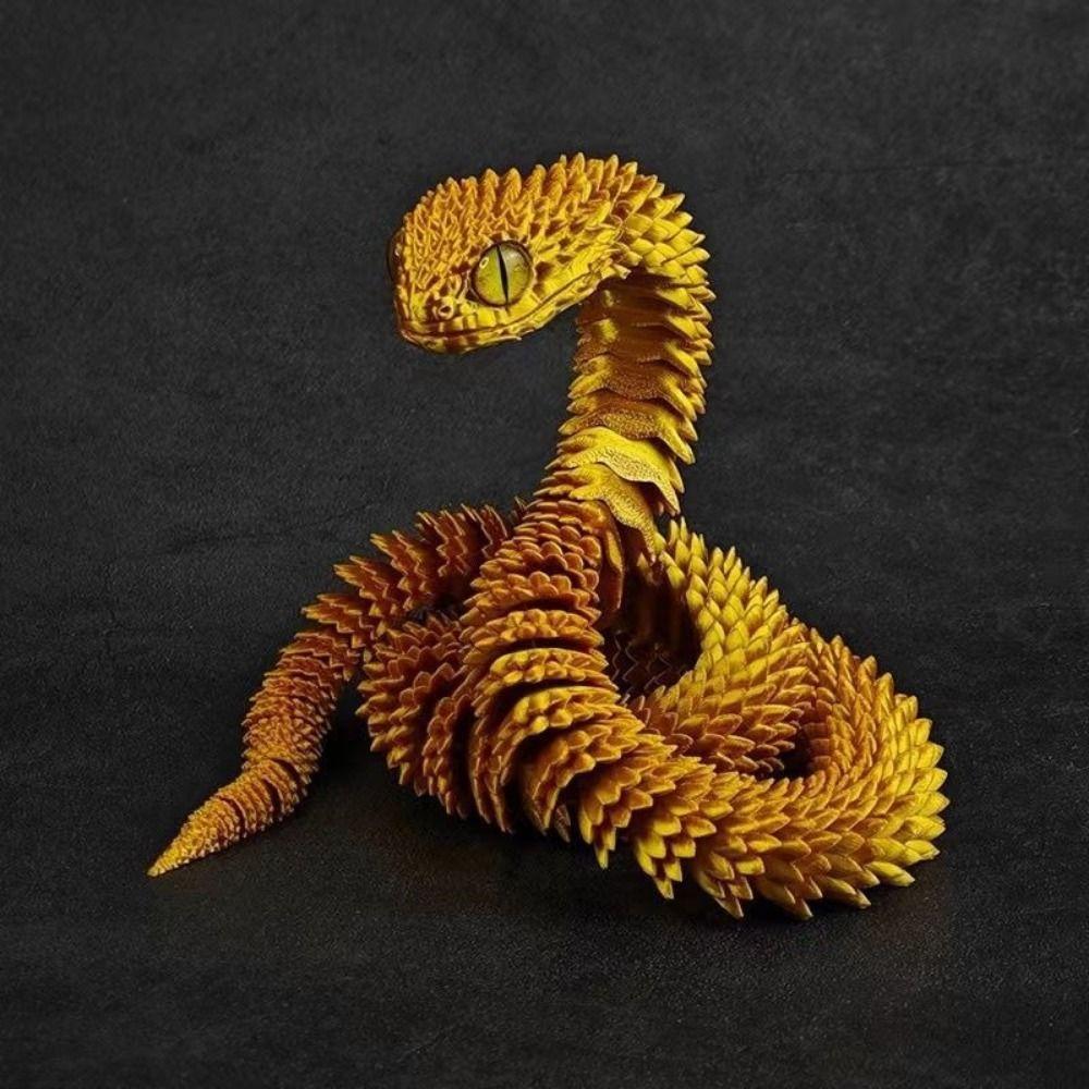 Multicolor 3D Printed Snake 30/45cm 3D Printing Model Kids Gift Animal Simulation Model Home Decor