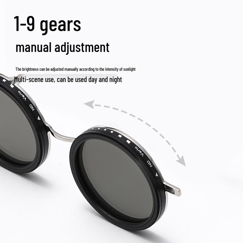 Polarized ND9-Stop Adjustable Magnetic Clip-on Sunglasses for Prescription Eyeglasses