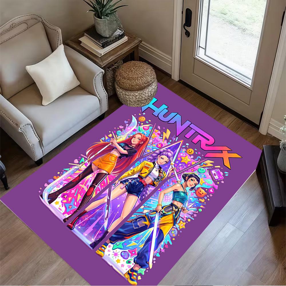 Cyberpunk Fashion Heroes Floor Mat Suitable for Study room Playrooms Dining Room Balcony Antislip Carpet Anime Office Decor