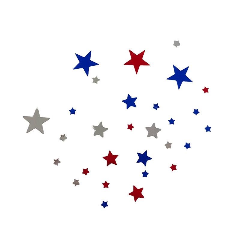 Pentagram Independence Day Festival Star Sequins Pack – 10MM Flat Mixed Three-Color