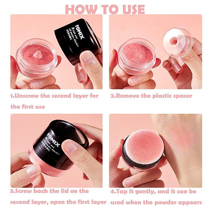 1 ks sypká pudrová tvářenka Air Cushion tvářenka Přírodní tvářenka na tváře Třpytivá tvář Vysoce pigmentovaný make-up na tvářenku, dlouhotrvající a lehký