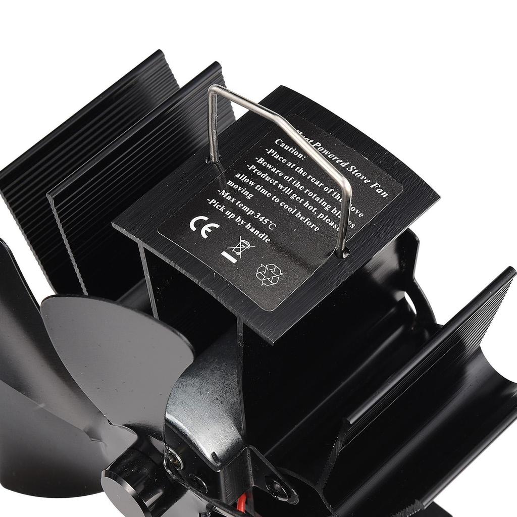Stove Fan 6 Blade Mini Fireplace Fan Heat Powered Wood Stove Fan