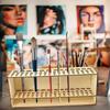 1pc Spacious Modern Wooden Paint Brush Holder-Multi-Slot Organizer with Removable Art Pen Holder,Durable Artist Tool Storage