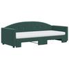 VidaXL Lit de jour avec gigogne et matelas vert foncé 80x200cm velours 3197320
