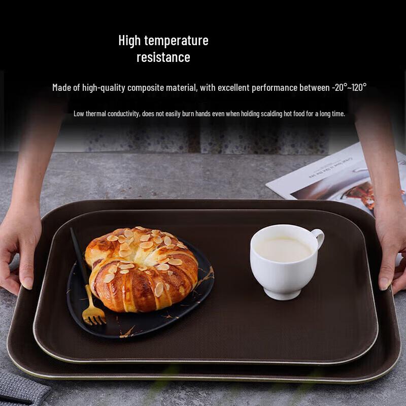 Huiguang Commercial Anti-slip Rectangular Serving Tray
