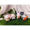 4 Stück Kaninchen Miniatur Dekoartikel Set für Einzigartiges Geschenk, Zuhause, Wohnzimmer, Büro, Restaurantdeko, Ausstellungsstück, Perfekte Valentinstagsdeko