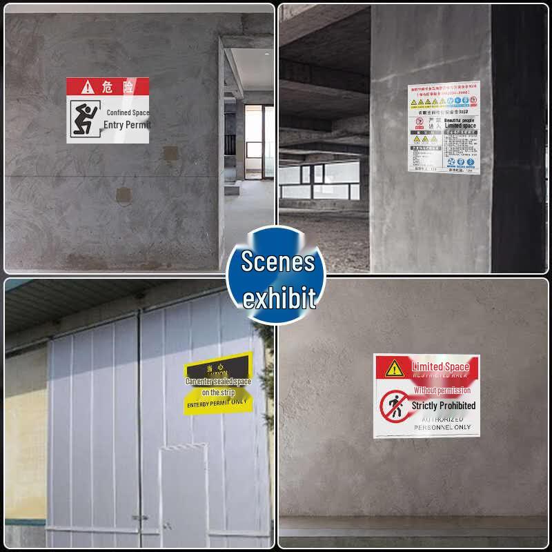 Self-Adhesive PVC Confined Space Safety Sign