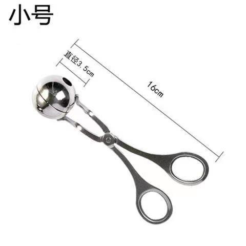 Fleischbällchenformer Löffel aus Edelstahl mit Griff zum Formen gleichmäßiger Fleischbällchen, Reiskugeln und Lebensmittelportionen Küchenwerkzeug 16 cm Länge 8 cm Durchmesser