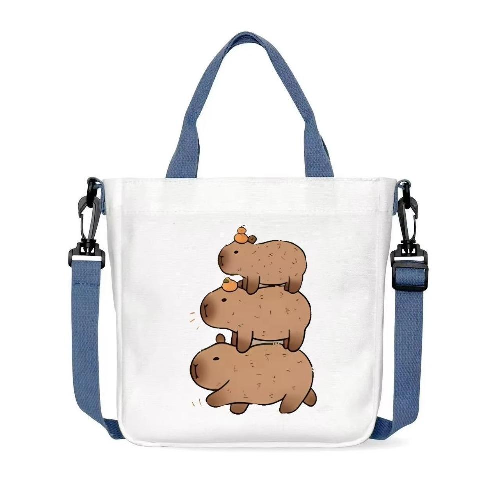 

Новая креативная трендовая модная холщовая сумка через плечо Kapibara, многофункциональная портативная сумка-мессенджер для поездок на работу