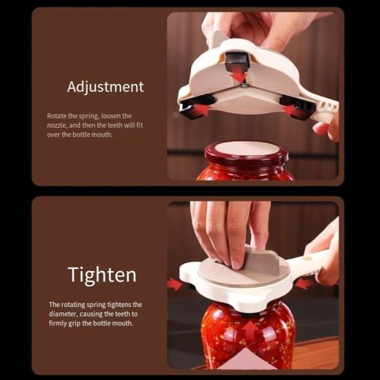 4-i-1 flasköppnare Multiverktyg Ergonomiskt grepp Locköppnare med vinfolieskärare Multifunktionell locköppnare