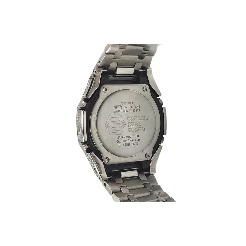 CASIO Men Liquid Crystal/Analog Dual Display Series 44mm Black Watch GA-2100SKE-7A