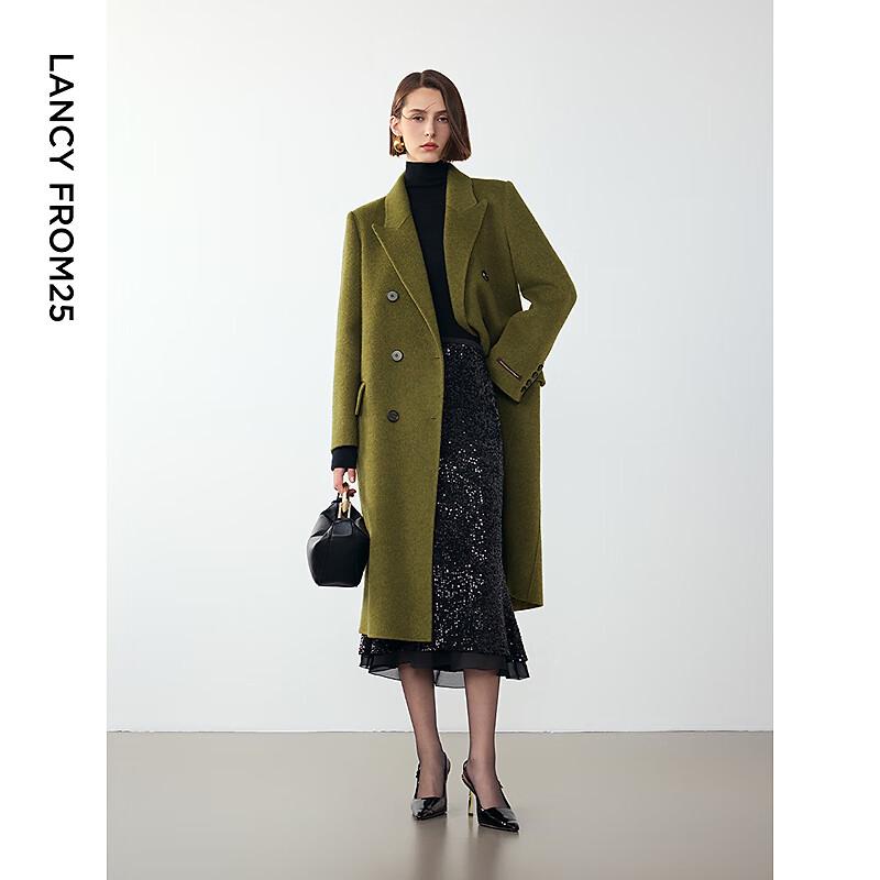 Lanzi Women's Wool Alpaca Blend Retro Long Coat