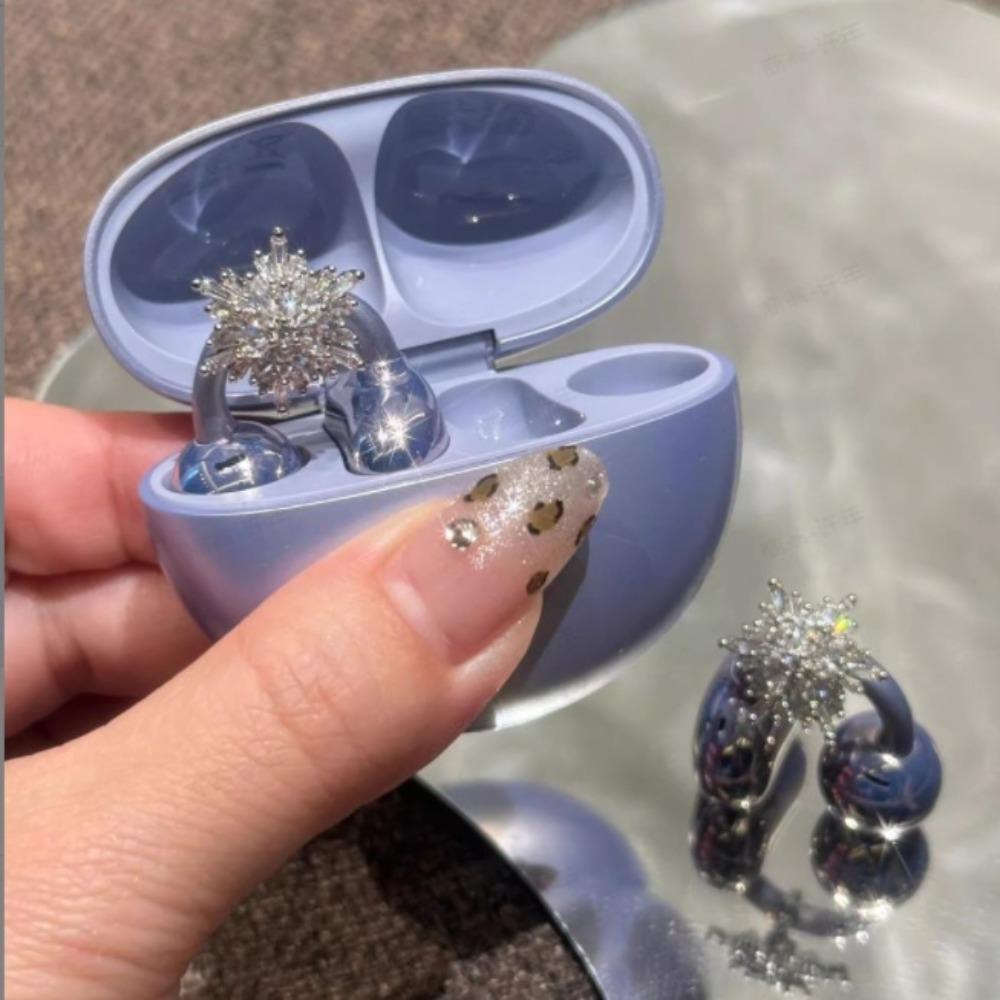DIY Headphone Diameter Buckle Zircon Rotatable Headphone Decoration Clip Butterfly Pattern Easy To Install Earbud Accessories