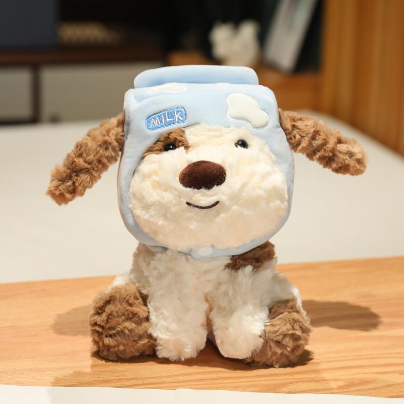 

Высококачественная плюшевая супер мягкая кепка с чипсами, гамбургер, молочная шляпа, косплей, плюшевая кукла в горошек, мягкая детская кукла, успокаивающая кукла about 18-21cm S