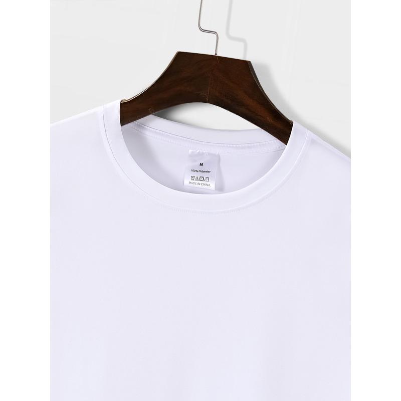European Sizes Music Festival New Men'S Casual Fashion Short Sleeve T-Shirt with Pattern Print, Showcasing Tough Style Letter Pattern Design