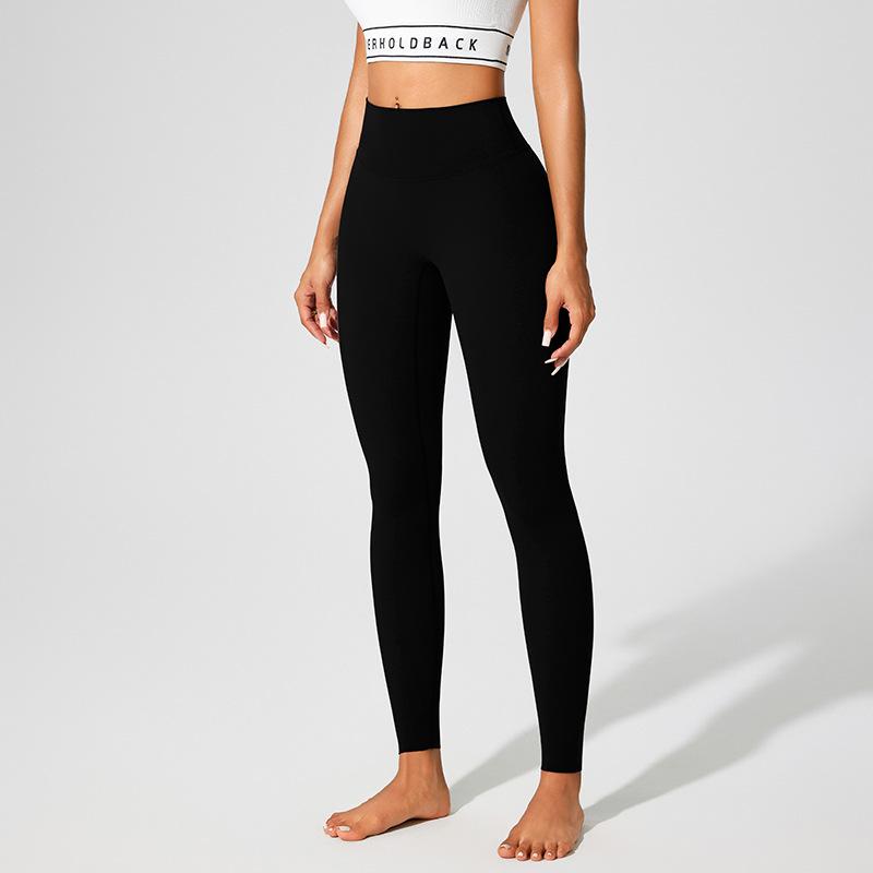 

Бесшовные спортивные леггинсы из лайкры с высокой талией для женщин - Персиковые леггинсы для йоги с эффектом лифтинга Small чёрный