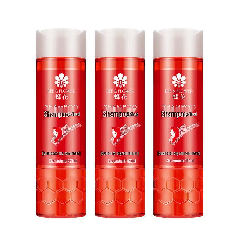 BEE&FLOWER Plant Extract Oil Control Anti-Dandruff Shampoo 3-Pack