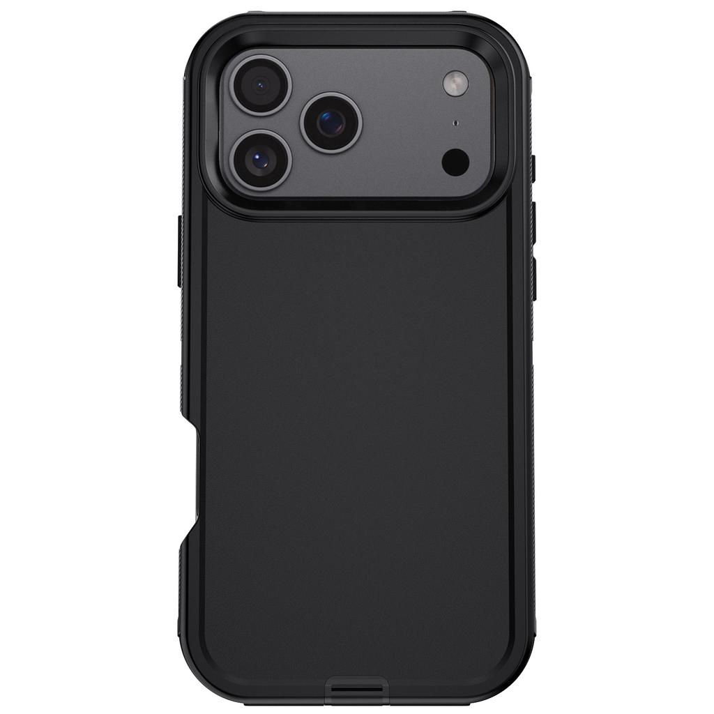 Enhanced Drop Protection 3IN1 Black Defender Phone Case for IPhone Air 17 Pro Max 16 E 15 14 Plus 13 12 Hard OttBox Armor Dustproof Anti-drop Cover