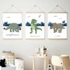 Cartoon Dinosaurier Dschungel Kawaii Dino Babyparty Poster Kinderzimmer Leinwandgemälde Wandkunst Druck Bild Kinder Kinderzimmer Dekor