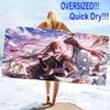 WangXian Print Beach Towel, Large Soft Quick Dry Towel for Beach Camping Swimming