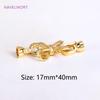 18K Gold Plated Pearl Clasp Connector,Clasps For Jewelry,Brass Fasteners Lock Clasp Accessories DIY Jewelry Making Supplies